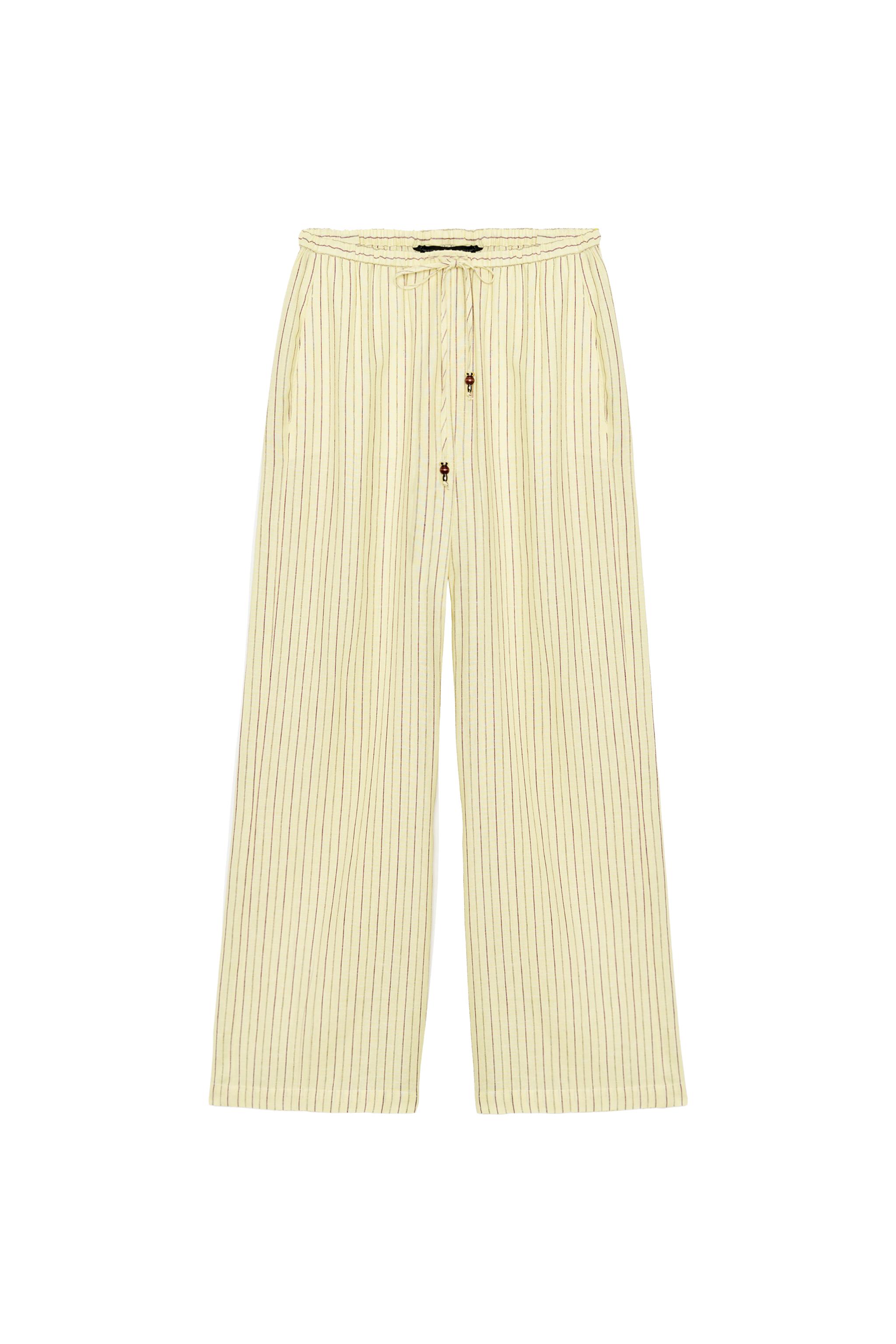 STRIPED LINEN PANTS